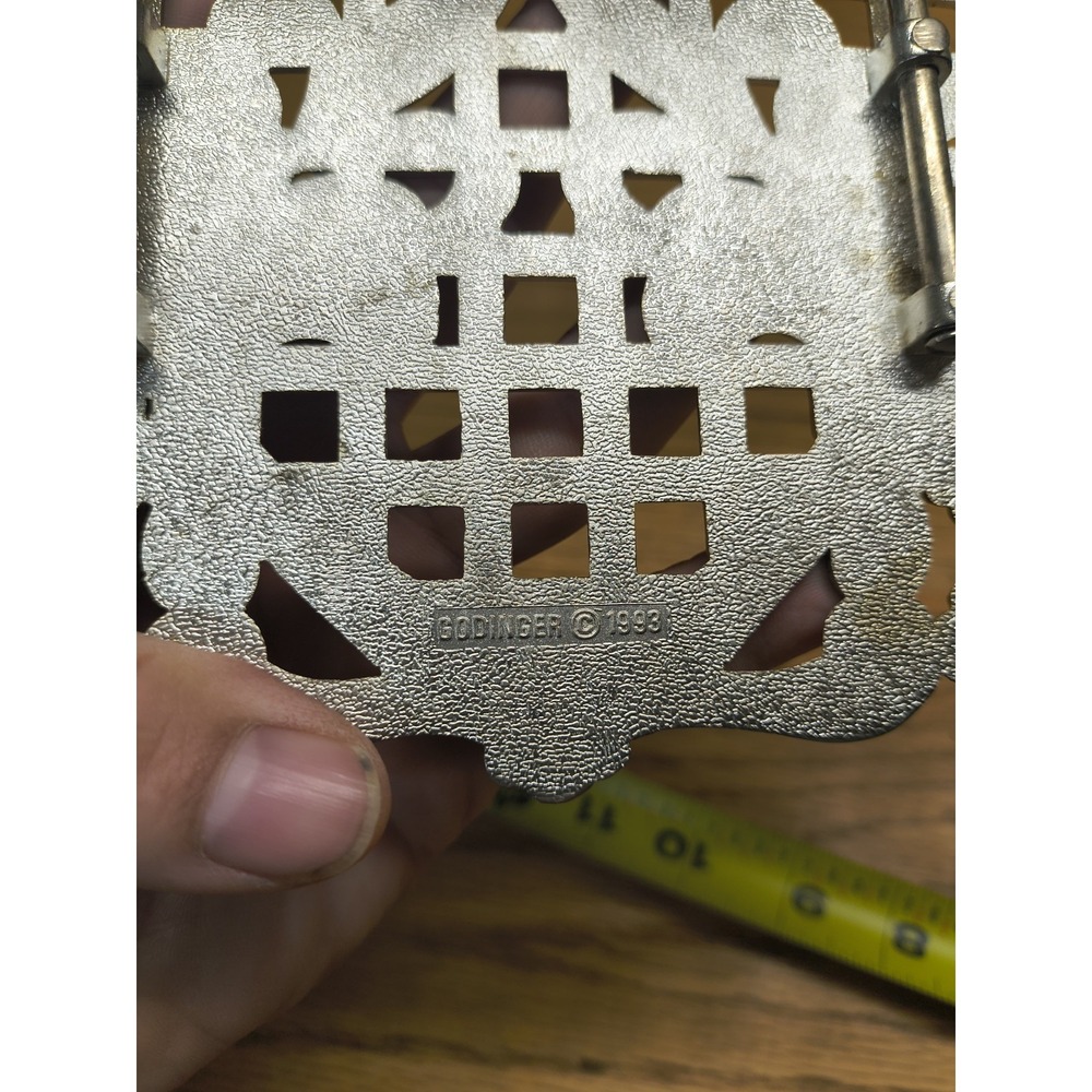 Vintage Expandable Silverplated Trivet Footed Godinger 1993‎ - Picture 4 of 5